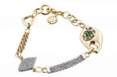Altın Taşlı Kaplumbağa Bileklik Blk20029  Melis Gold