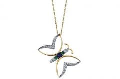 Altın Kelebek Kolye Kly00312 Melis Gold
