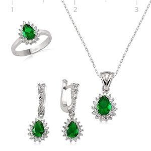 GUMUSH 925 Zirkon Damla Set | ST0470522