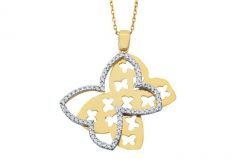 Altın Kelebek Kolye Kly00315 Melis Gold