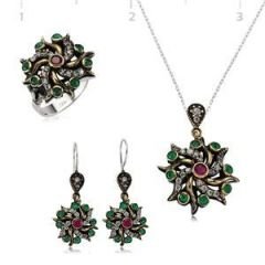 GUMUSH 925 Zirkon Taşlı Otantik  Set | ST1740047