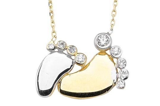 Altın Ayak Figürlü Kolye Kly00320 Melis Gold