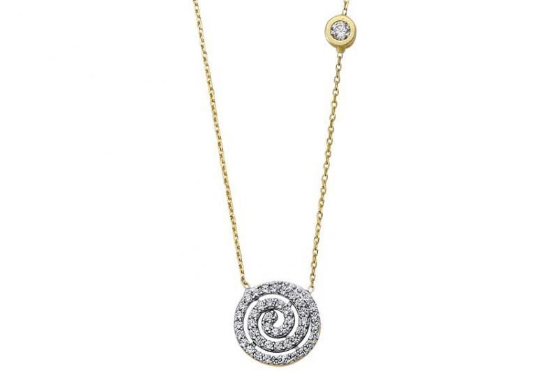 Altın Lava Kolye Kly00325 Melis Gold
