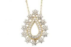 Altın Yıldızlı Damla Kolye Kly00335 Melis Gold