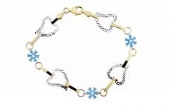 Altın Kartanesi Kalpli Bileklik Blk00026  Melis Gold