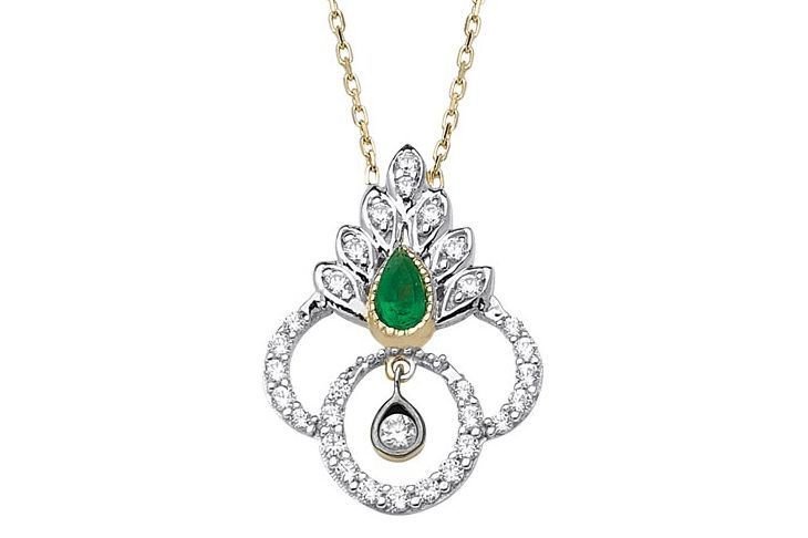 Altın Taşlı Kolye Kly00340 Melis Gold