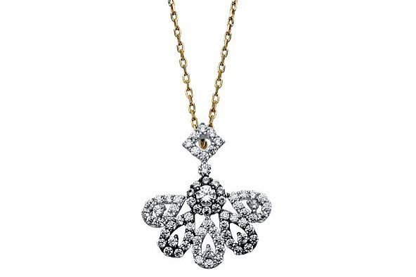 Altın Taşlı Kolye Kly00341 Melis Gold
