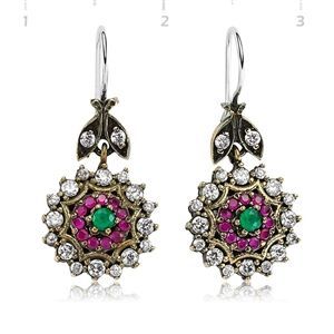 GUMUSH 925 Zirkon Taşlı Otantik Küpe| EA1740001