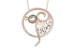 Altın Taşlı Kolye Kly00344 Melis Gold