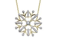 Altın Taşlı Kartanesi Ve Kalpli Kolye Kly00345 Melis Gold