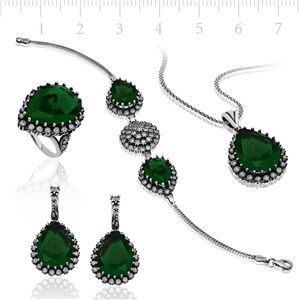 GUMUSH 925 Hürrem Sultan Seti + Bileklik | SET99138001
