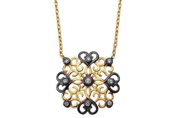 Altın Taşlı  Kolye Kly00347 Melis Gold