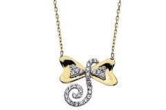 Altın Taşlı Kelebek Kolye Kly00350Melis Gold