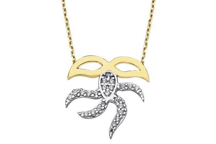 Altın Maske Kolye Kly00364 Melis Gold