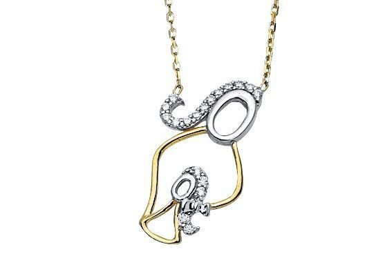 Altın Anne-Çocuk Figürlü Kolye Kly00365 Melis Gold