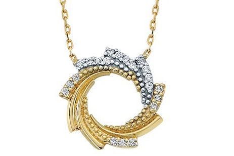 Altın Taşlı Lava Kolye Kly00366 Melis Gold