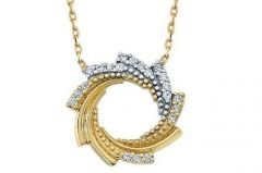 Altın Taşlı Lava Kolye Kly00366 Melis Gold