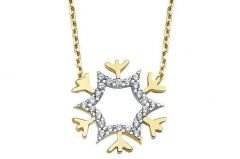 Altın Taşlı Yıldız  Kolye Kly00367 Melis Gold