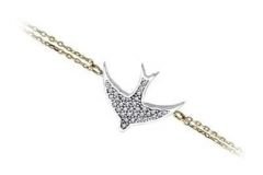 Altın Taşlı Balıklı Zincirli  Bileklik ZB000062 Melis Gold