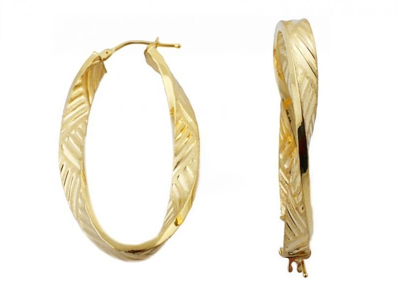 Altın İtalyan Halka Küpe Kp000026  Melis Gold