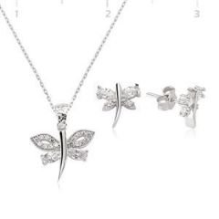 GUMUSH 925 Zirkon Taşlı Yusufçuk Set | ST1480001