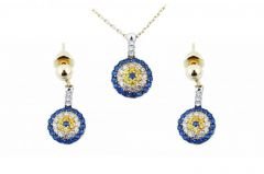 Altın Nazar Boncuklu Set AS000005 Melis Gold
