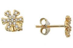 Altın Taşlı Kartanesi Küpe Kp000049 Melis Gold