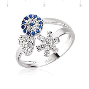 GUMUSH 925 Zirkon Taşlı Şans Yüzük | LR0570002