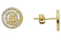 Altın Taşlı Lava Küpe Kp000055 Melis Gold