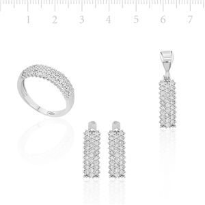 GUMUSH Zirkon Taşlı Rodyum Kaplama Suyolu Set | SET47066140