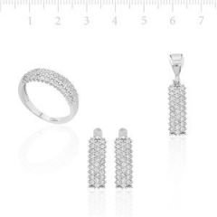 GUMUSH Zirkon Taşlı Rodyum Kaplama Suyolu Set | SET47066140