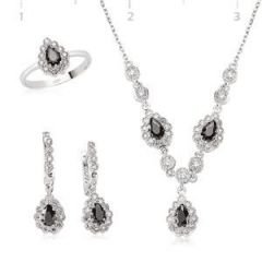 GUMUSH 925 Zirkon Taşlı Damla Set | ST0660001