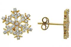 Altın Taşlı Kartanesi Küpe Kp000060 Melis Gold