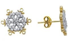 Altın Taşlı Kartanesi Küpe Kp000063 Melis Gold