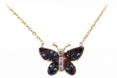 Altın Kelebek Kolye Kly00120 Melis Gold