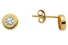 Altın Taşlı Küpe Kp000064 Melis Gold