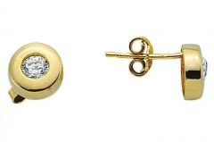 Altın Taşlı Küpe Kp000066 Melis Gold