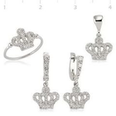 GUMUSHZirkon Taşlı Rodyum Kaplama Kardinal Set | SET47066151