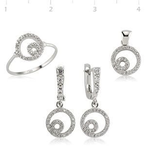 GUMUSH Zirkon Taşlı Rodyum Kaplama Denge Set | SET47066152