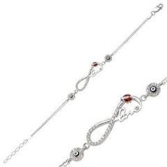 GUMUSH 925 Nazar Boncuklu Sonsuzluk Love Bileklik | BR0460130