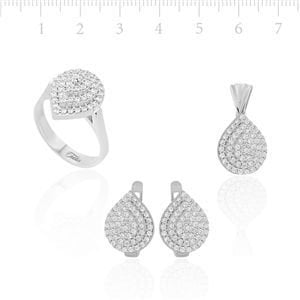 GUMUSH 925 Zirkon Taslı Gümüş Set | SET47138360