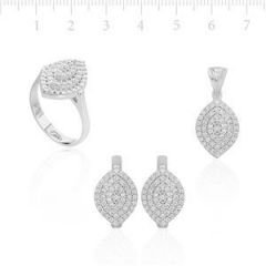 GUMUSH 925 Zirkon Taslı Gümüş Set | SET47138362