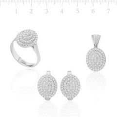 GUMUSH 925 Zirkon Taslı Gümüş Set | SET47138366