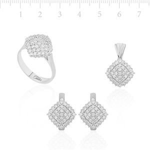 GUMUSH 925 Zirkon Taslı Gümüş Set | SET47138358