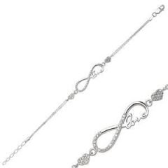 GUMUSH 925 Kalpli Sonsuzluk Love Bileklik | BR0460140