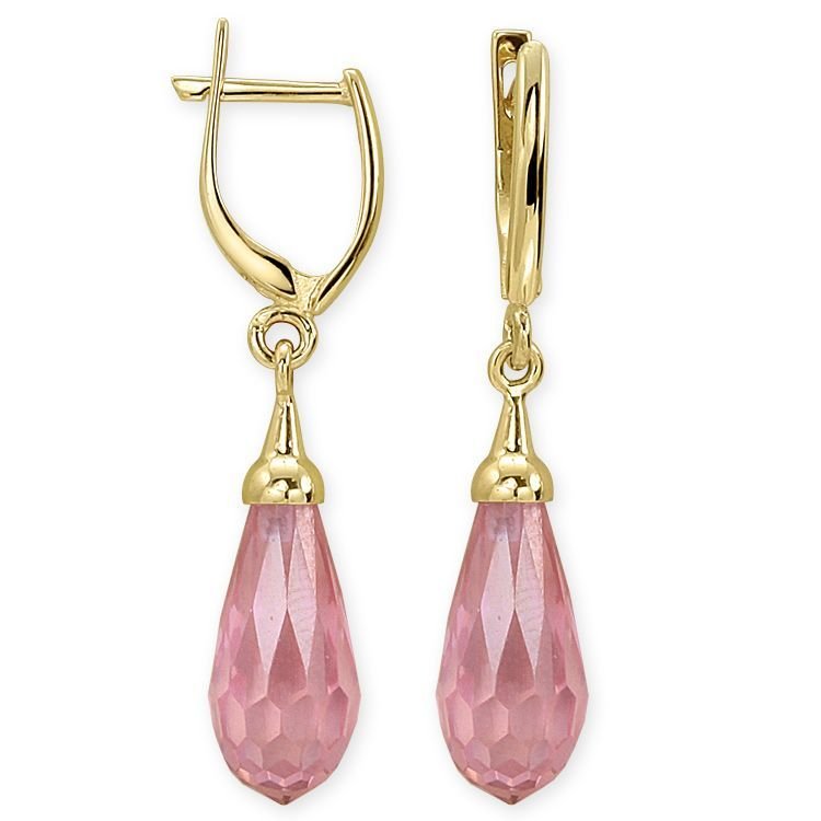Myra Gold 14 K Pembe Taşlı Fantazi Küpe