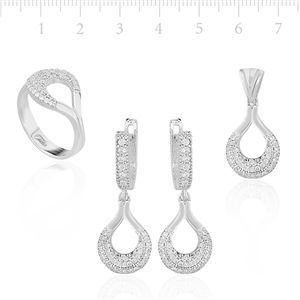 GUMUSH 925 Zirkon Taslı Gümüş Set | SET47138370
