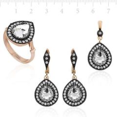 GUMUSH 925 Zirkon Taslı Gümüş Set | SET66048001