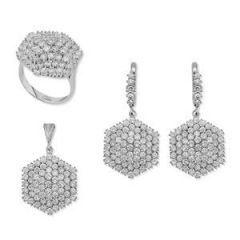 GUMUSH 925 Zirkon Taşlı Kartopu Set | SET49185015