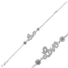 GUMUSH 925 Nazar Boncuklu Love Bileklik | BR0460146